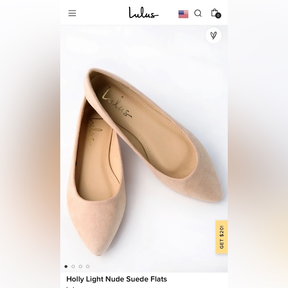 Lulus Holly Light Nude Suede Flats